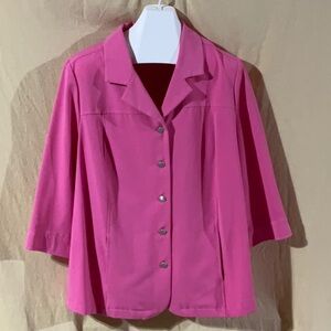 Allison Daley Size 24W Button-Up the Front Pink Jacket